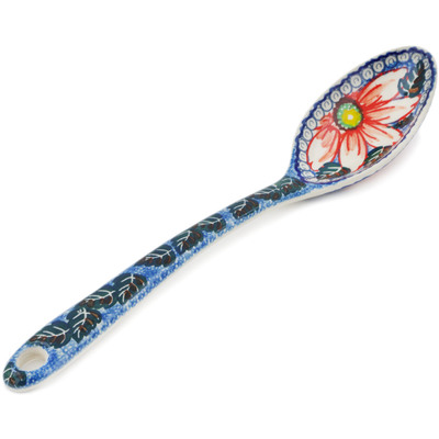 Polish Pottery Serving Spoon 13&quot; Bold Susan UNIKAT