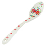 Polish Pottery Serving Spoon 13&quot; Festive Misteltoe UNIKAT