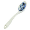 Polish Pottery Serving Spoon 13&quot; Flowers At Dusk