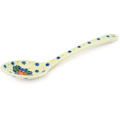 Polish Pottery Serving Spoon 13&quot;