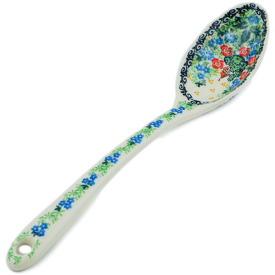 Polish Pottery Serving Spoon 13&quot; Home Sweet Home UNIKAT