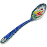 Polish Pottery Serving Spoon 13&quot; Lady Bug Tulips UNIKAT