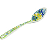 Polish Pottery Serving Spoon 13&quot; Peaceful Garden UNIKAT