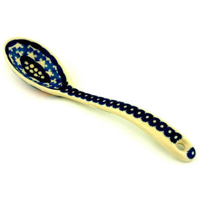 Polish Pottery Serving Spoon 9&quot; Primrose