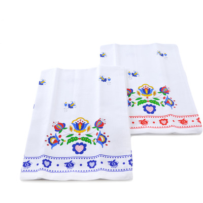 Textile Cotton Set of 2 Kitchen Towels 24&quot; Folk