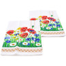 Textile Cotton Set of 2 Kitchen Towels 24&quot; Poppy Field Tan