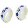 Polish Pottery Set of 2 Napkin Rings Cobalt Wonder UNIKAT