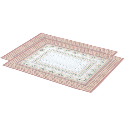 Polyester Set of 2 Placemats 16&quot; Ring Of Flowers