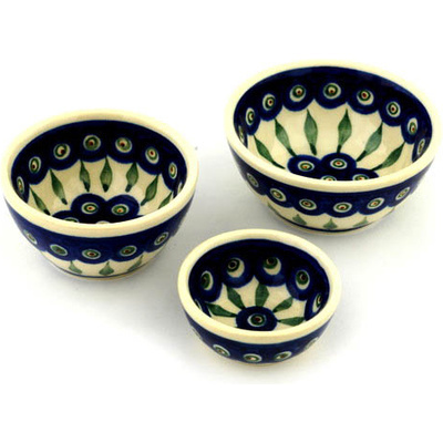 Polish Pottery Set of 3 Nesting Bowls 3&quot;