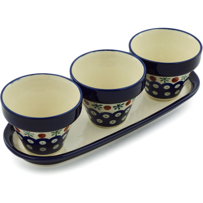 Polish Pottery Set of 3 Planters 11&quot; Mosquito