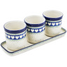 Polish Pottery Set of 3 Planters 12&quot; Light Hearted