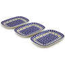 Polish Pottery Set of 3 Platters Mosquito
