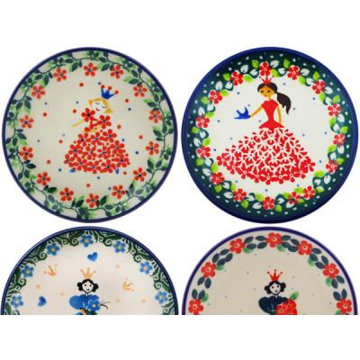 Polish Pottery Set of 4 Coasters 4-inch Mix