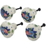 Polish Pottery Set of 4 Drawer Pull Knobs 1-1/2 inch Field Of Dreams