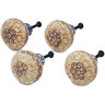 Polish Pottery Set of 4 Drawer Pull Knobs 1-1/2 inch Grecian Sea