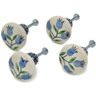 Polish Pottery Set of 4 Drawer Pull Knobs 1-1/2 inch Sweet Dreams