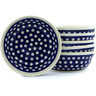 Polish Pottery Set of 6 Bowls 7&quot; Blue Eyes