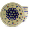 Polish Pottery Set of 6 Bowls 7&quot; Tulip Pair Peacock