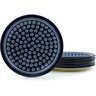 Polish Pottery Set of 6 Plates 11&quot; Cobalt Swirl