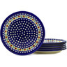 Polish Pottery Set of 6 Plates 11&quot; Mosquito