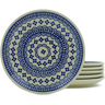 Polish Pottery Set of 6 Plates 7&quot; Kuchen And Kisses