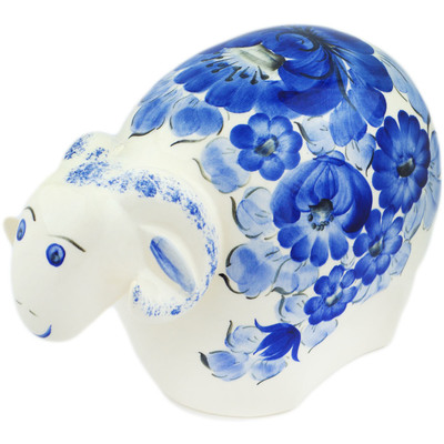 Faience Sheep Figurine 10&quot; Lagoon