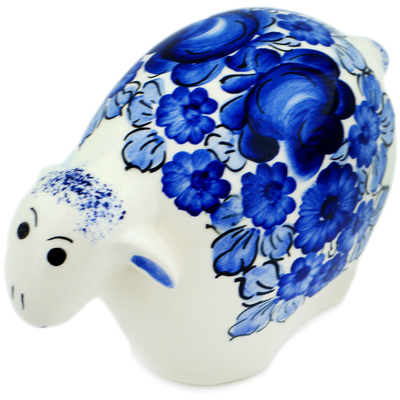 Faience Sheep Figurine 6&quot; Lagoon