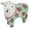 Polish Pottery Sheep Figurine 6" Maraschino