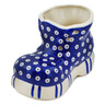 Polish Pottery Shoe Figurine 7&quot; Blue Eyes
