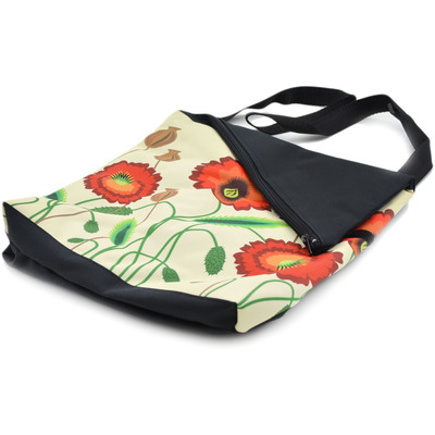 Textile Shopping Bag 18&quot; Poppies