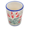 Polish Pottery shot glass 2 oz Crimson Bells