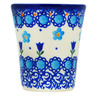 Polish Pottery shot glass 4 oz Blooming Tulips