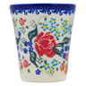 Polish Pottery shot glass 4 oz Glorious Rose
