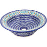 Polish Pottery Sink Bowl 16&quot; Blue Chain UNIKAT