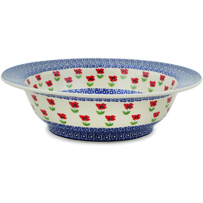 Polish Pottery Sink Bowl 16&quot; Wind-blown Poppies