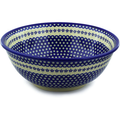 Polish Pottery Sink Bowl 17&quot; Flowering Peacock