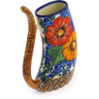Polish Pottery Sipper Mug 10 oz Summer Happiness UNIKAT