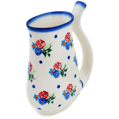 Polish Pottery Sipper Mug 9 oz Dancing Flowers UNIKAT