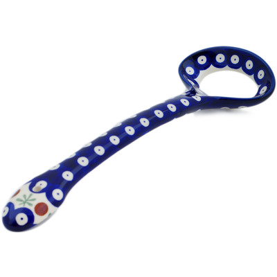 Polish Pottery Slotted Serving Spoon 11&quot; Mosquito