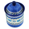 Polish Pottery Small Canister 6&quot; Blooming Blues
