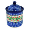 Polish Pottery Small Canister 6&quot; Blooming Rowan