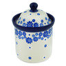 Polish Pottery Small Canister 6&quot; Cobalt Lace
