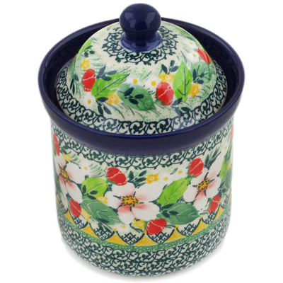 Polish Pottery Small Canister 6&quot; Country Boutique UNIKAT