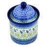 Polish Pottery Small Canister 6&quot; Crazy Daisy