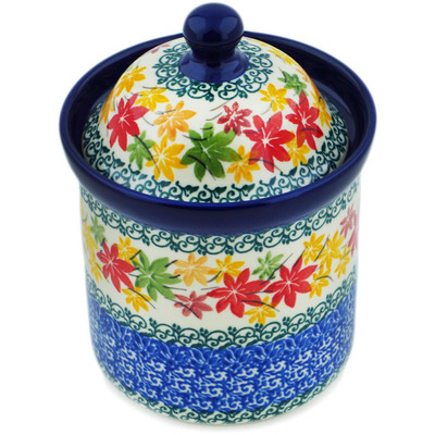 Polish Pottery Small Canister 6&quot; Fall Vibes