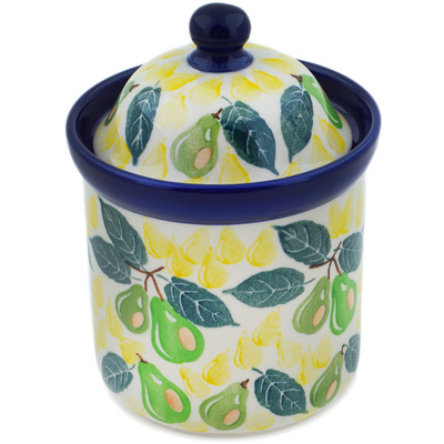 Polish Pottery Small Canister 6&quot; Fresh Pear