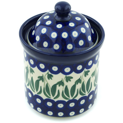 Polish Pottery Small Canister 6&quot; Garden Pot
