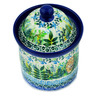 Polish Pottery Small Canister 6&quot; Green Grove UNIKAT
