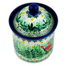 Polish Pottery Small Canister 6&quot; Green Tranquility UNIKAT
