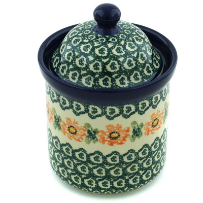 Polish Pottery Small Canister 6&quot; Meadow Breeze